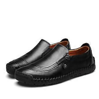 Men’s Handmade Simple Moccasins Driving Shoes Comfort Flats Casual Shoes Plus Size Leather Shoes for Men Over Sized