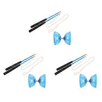 3X Three-Bearing Double-Head Diabolo Fitness Toy Outdoor Play Diabolo Yo-Yo Play Diabolo Elderly Children'S Toys