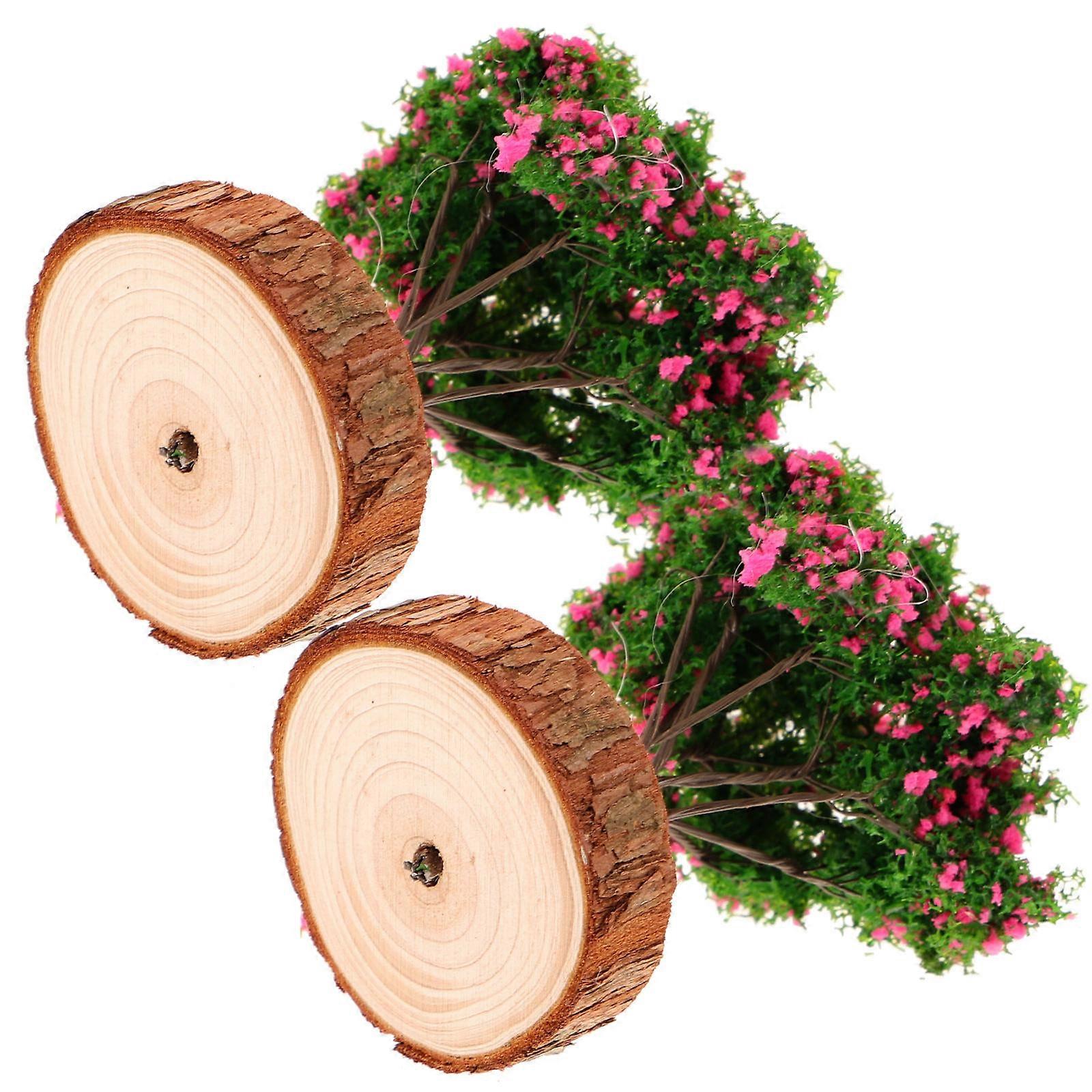Simulation Tree Model for Garden Decor Miniature Trees Green 4Pcs
