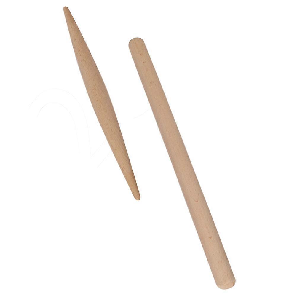 Wood Rolling Pin 2Pcs for Baking with Beech Material Kitchen Tool