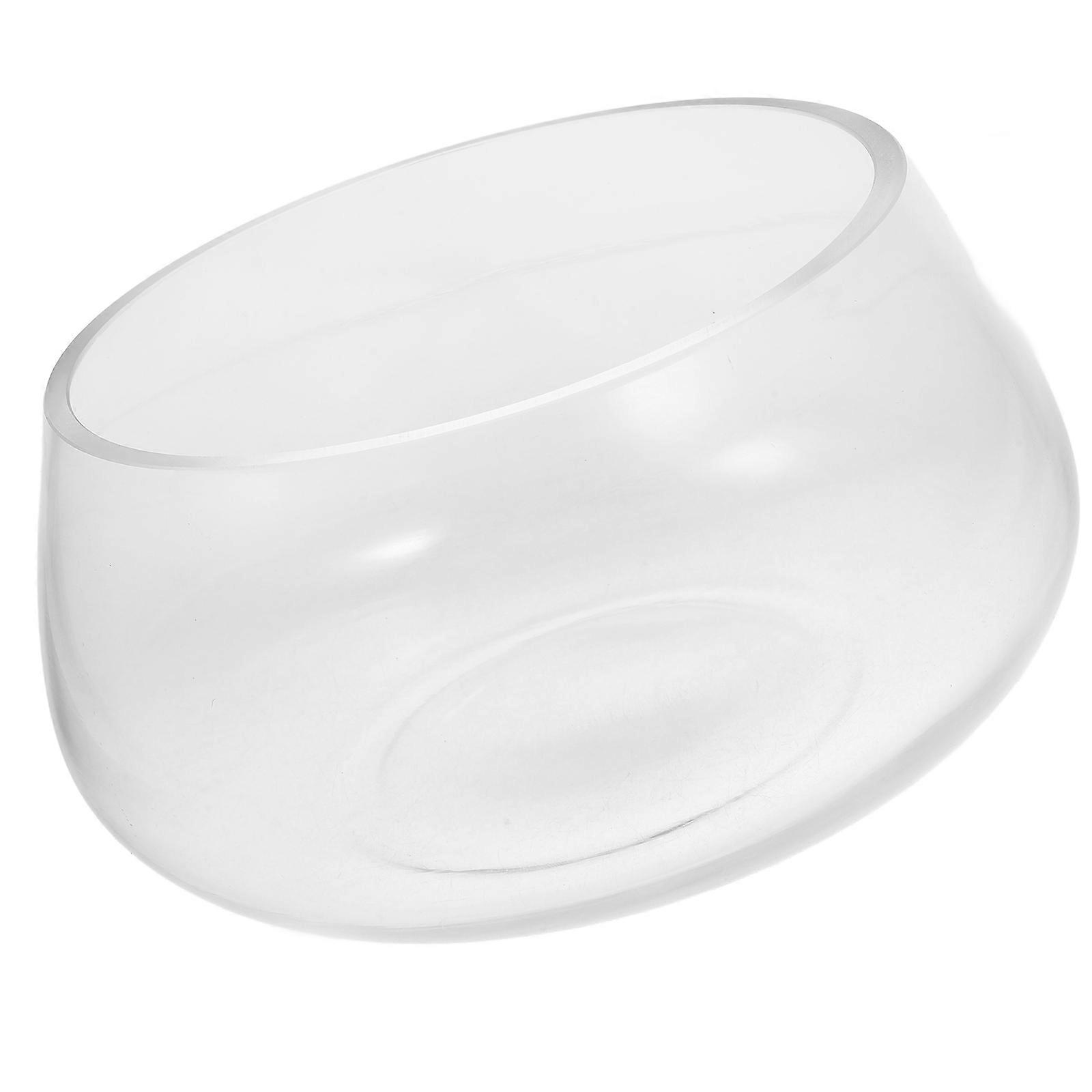 Runde, transparente Glas-Aquarienschale (2er-Pack)
