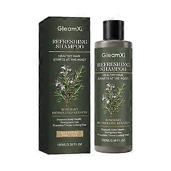 Rosemary Refreshing Shampoo with Hydrolyzed Keratin, Scalp Care & Hair Strengthening Shampoo for All Hair Types, Nourishing & Repairing Formula, 100ml