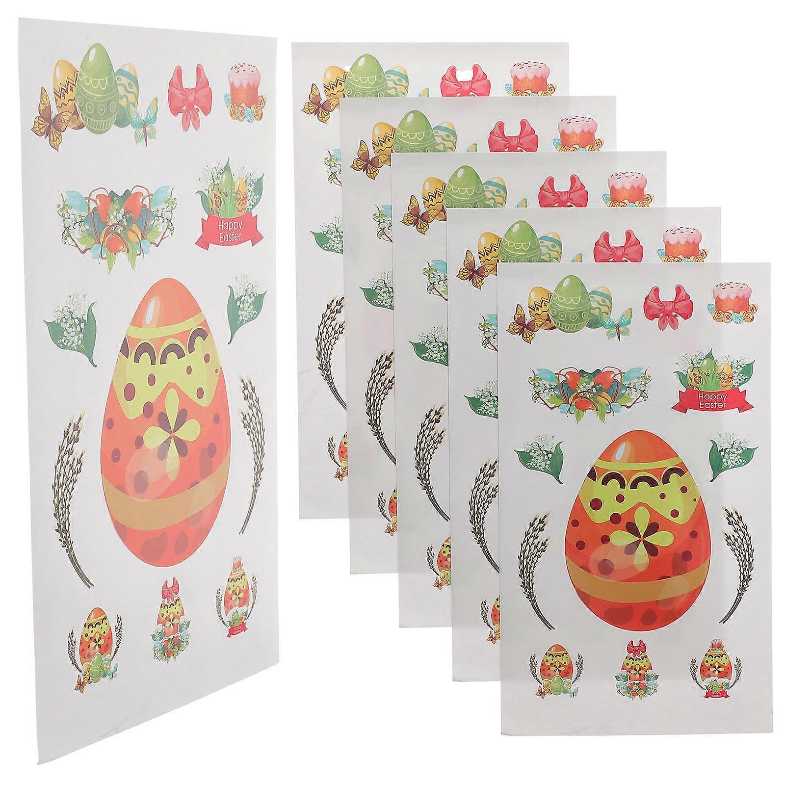 Spring Easter Window Clings Paper Decorations 20 Sheets Easter Stickers