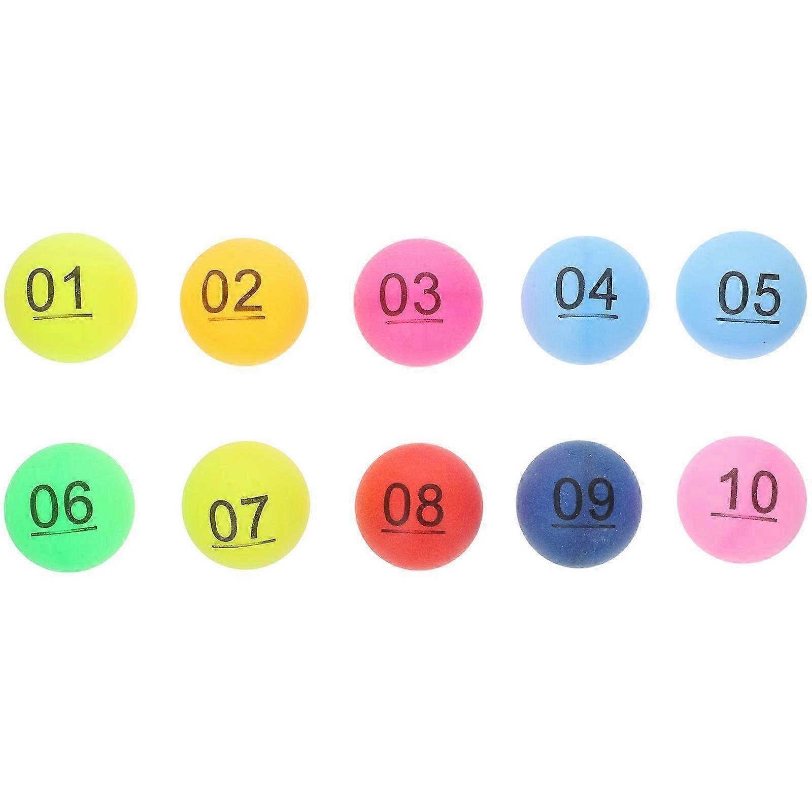 Colored Balls Numbered Balls for Party Games 10Pcs PP Material