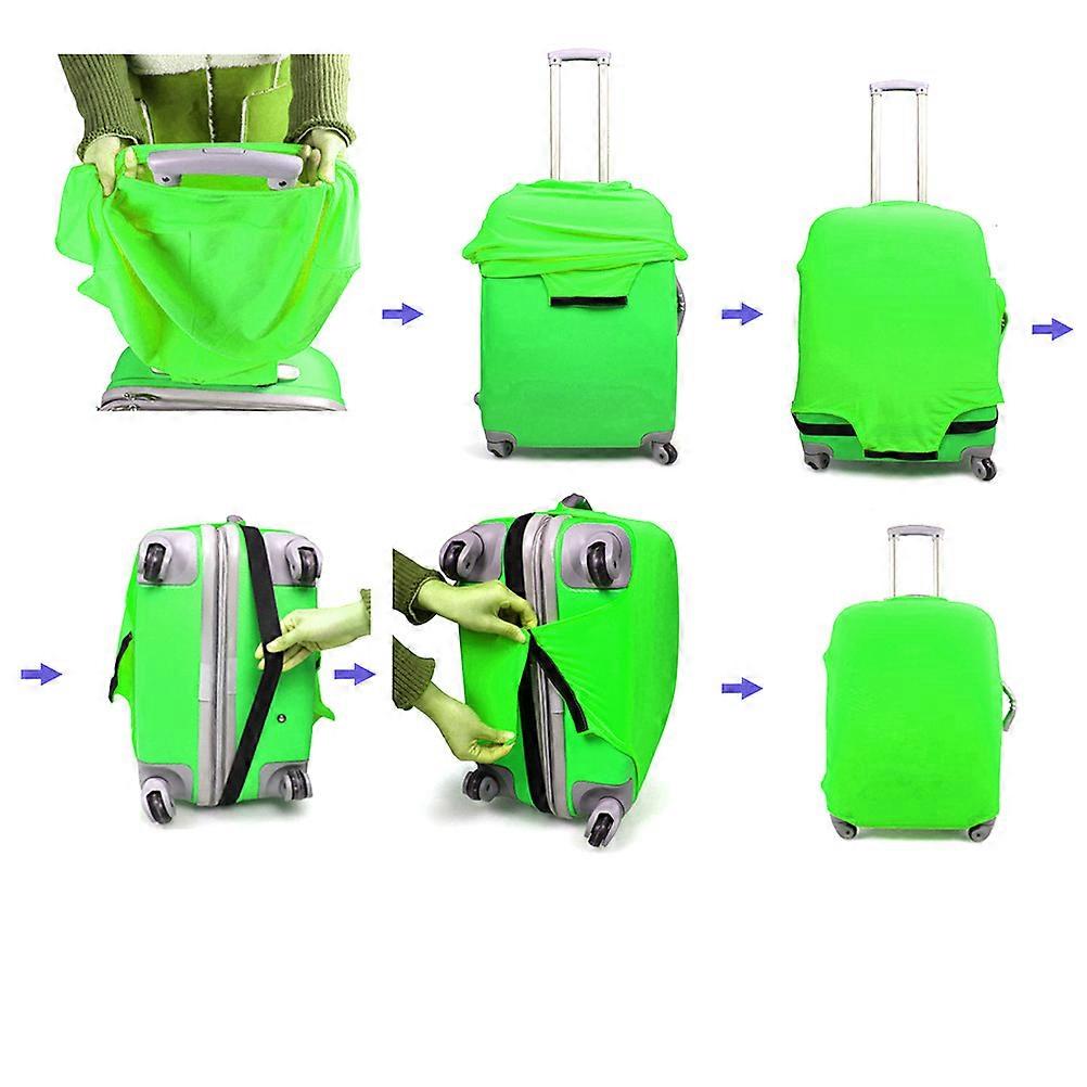Elastic Travel Bagagem Capa Mala Trolley Case Protetor Protetor Dustproof para 22-24 polegadas (Verde)