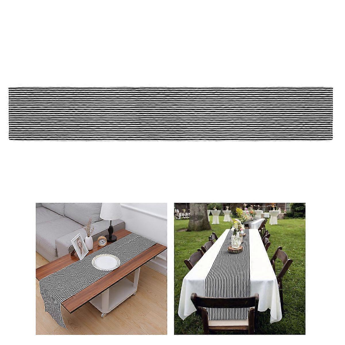 Black and White Striped Bed Flag Table Cloth Rectangular Table Cover