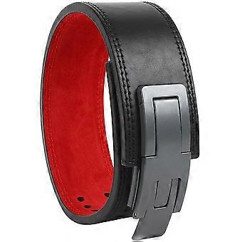 Weightlifting Belt Cowhide Leather Lever Buckle Waist Support Powerlifting Strong Pull Squat Deadlift Gym Training