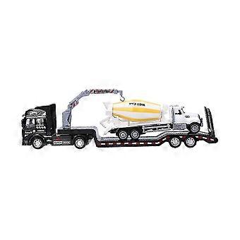1:50 Engineering Trailer Model Leker Bevegelig arm Kjøretøy Modell Sett Pedagogisk Bil leketøy for KidsConstruction Trailer med mikser
