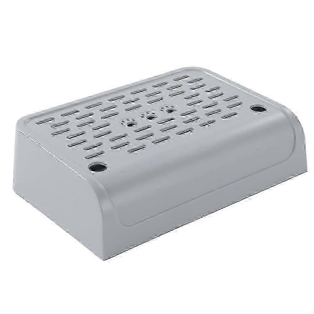Gray Storage Cat Litter Box with Filter and Ramp Feature