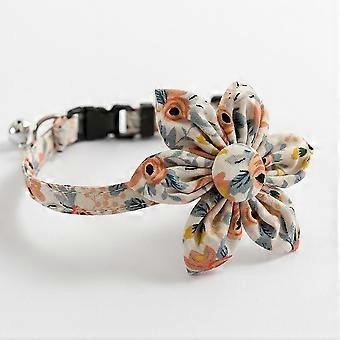 Pet Collar Adjustable Dog Collars With Flower Gift For Small Medium Large Dogsorange And White