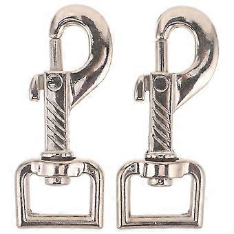 2pcs Heavy Duty Trigger Snap Clips for Horse Tack - Swivel Eye Halter Snap Hooks - Stable Lead Clip Hooks for Horse Rein Fastening Accessories