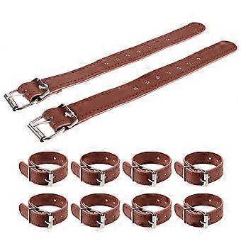 Brown Children Bike Basket Belt PU Straps for Binding Up Use 10Pcs Cycling