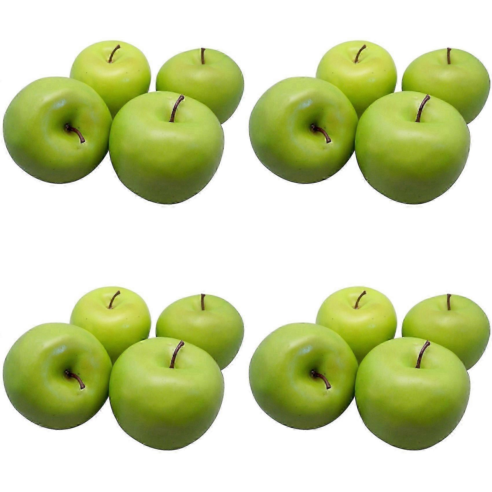 16 Large Artificial Green Apples-Fruit
