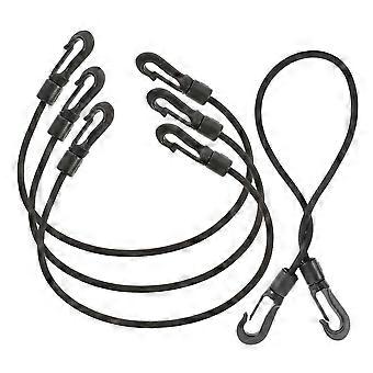 Elastic Kayak Bungee Cords with Hooks for 4Pcs Adjustable Carabiner Set