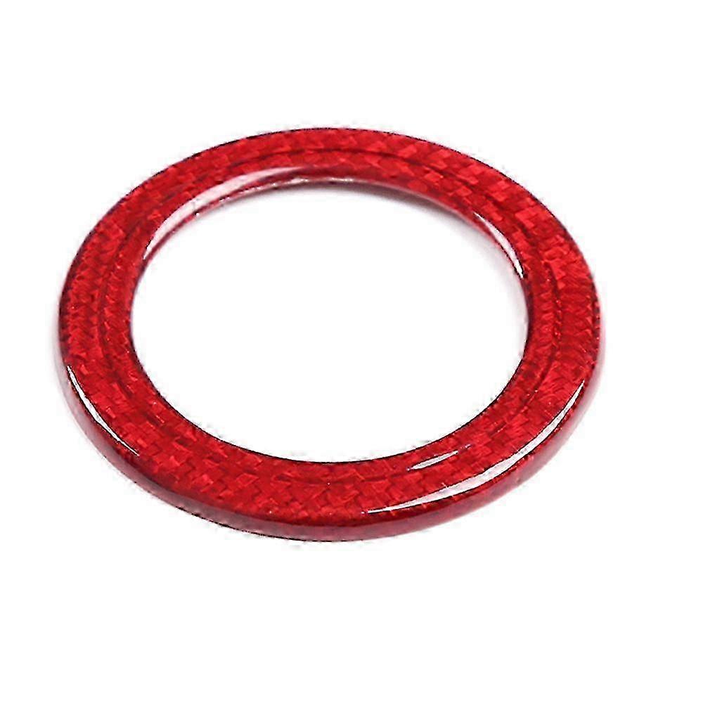 Carbon fiber car start/stop engine button sticker/decorative patch compatible with sizes 14-21