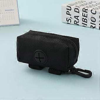Portable Dog Waste Bag Dispenser, Durable Polyester Pet Poop Bag Holder with Bottom Straps and Hook for Outdoor Use