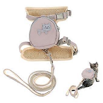 Pet Leash Kitten Walking Rope for Outdoor Cat Use Adjustable Harness