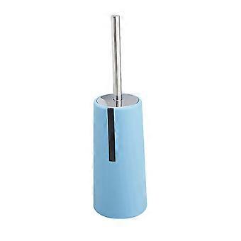 Kreatives Edelstahl-Toilettenbürsten-Set Hair No Dead Corner WC-Bürstenhalter Blau