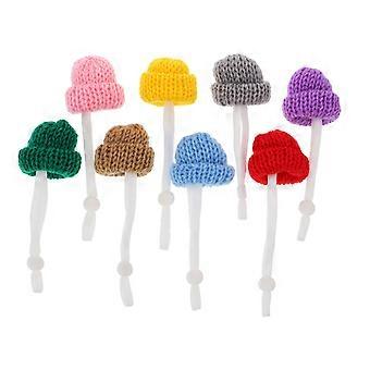 Adjustable Knitted Pet Hats for Reptiles 8Pcs Mini Woolen Yarn