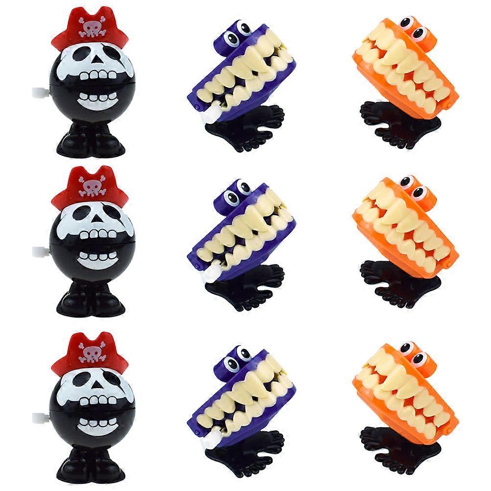 Halloween Walking Toy Clockwork Educational Jumping Toys 9Pcs Set