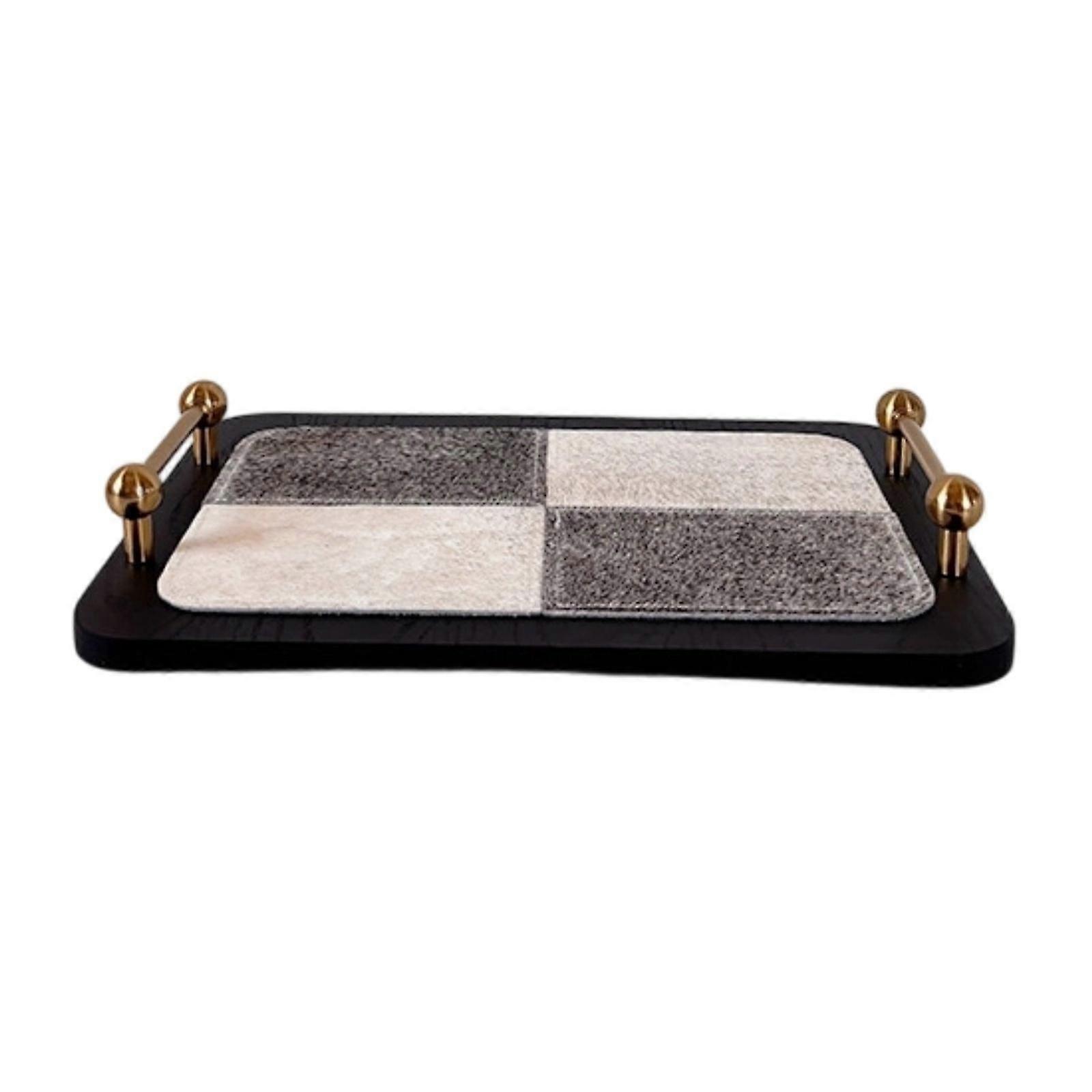 Rectangular Decorative Tray with Handles | Rectangle, Patchwork Tray, for Coffee