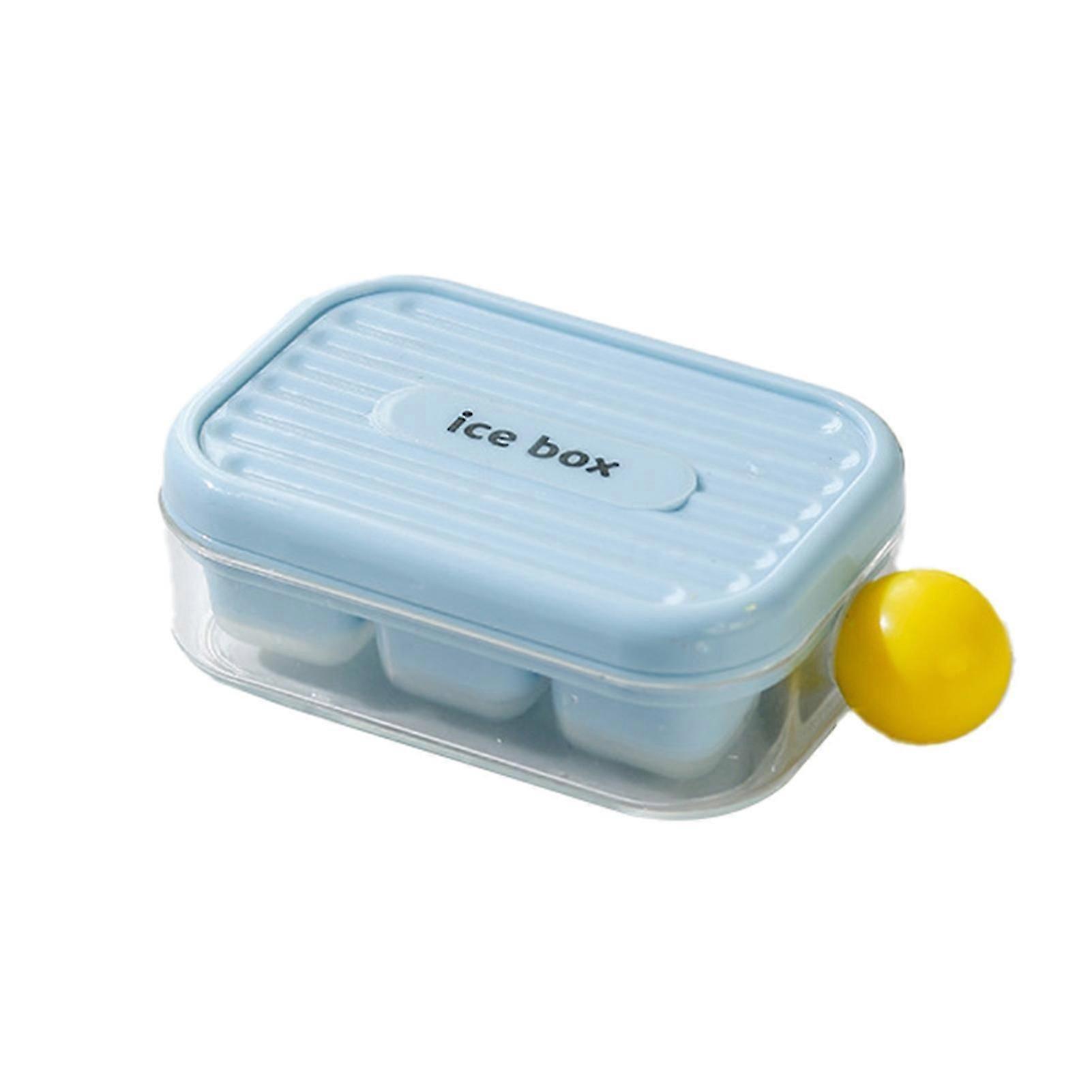6 Compartment Ice Cube Tray Stackable Food Grade Ice Cube Maker with Lid Freezer Mold