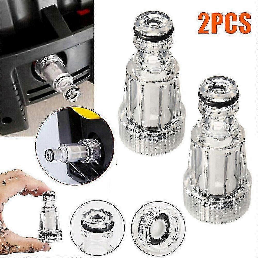 High-Pressure Car Water Filter Connection Fitting, 2x, for Cleaning Tools