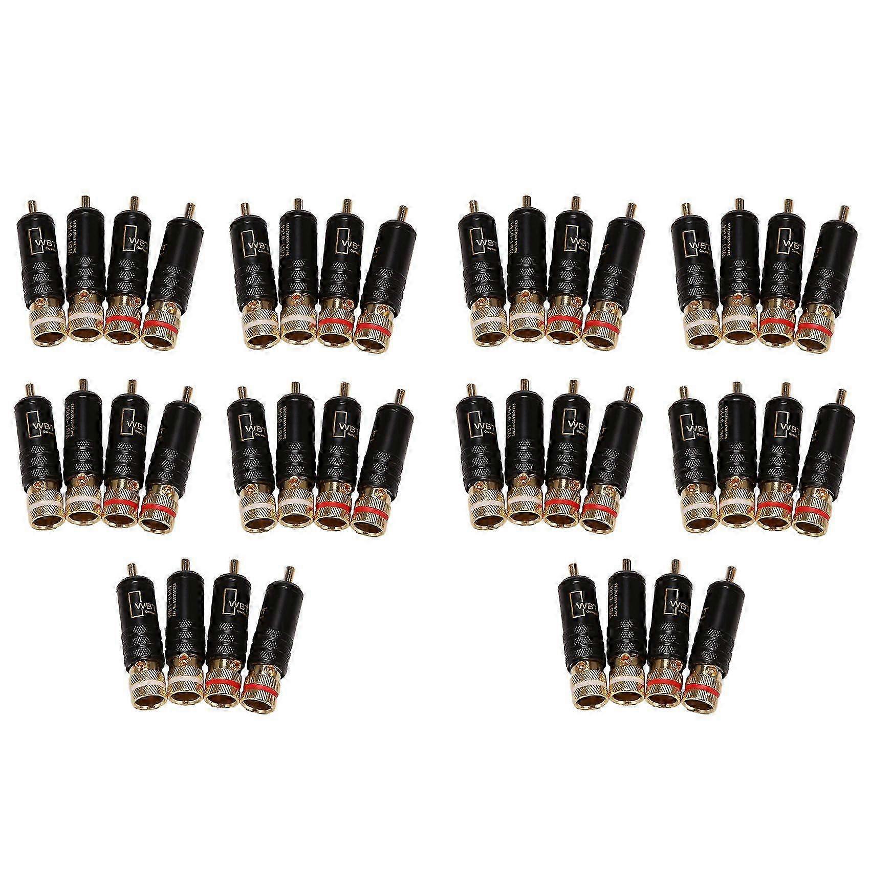 40Pcs Rca Locking Plugs Audio Video Connectors