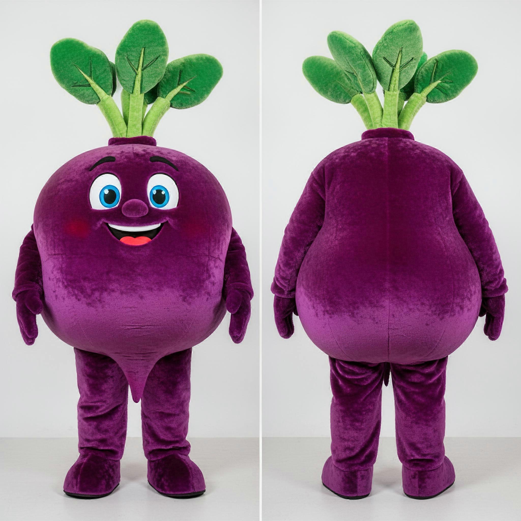 MASTICOT Vibrant Purple Rounded Beet Mascot