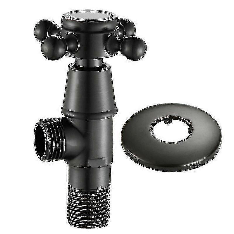 Black angle valve for faucet fitting, 1 piece
