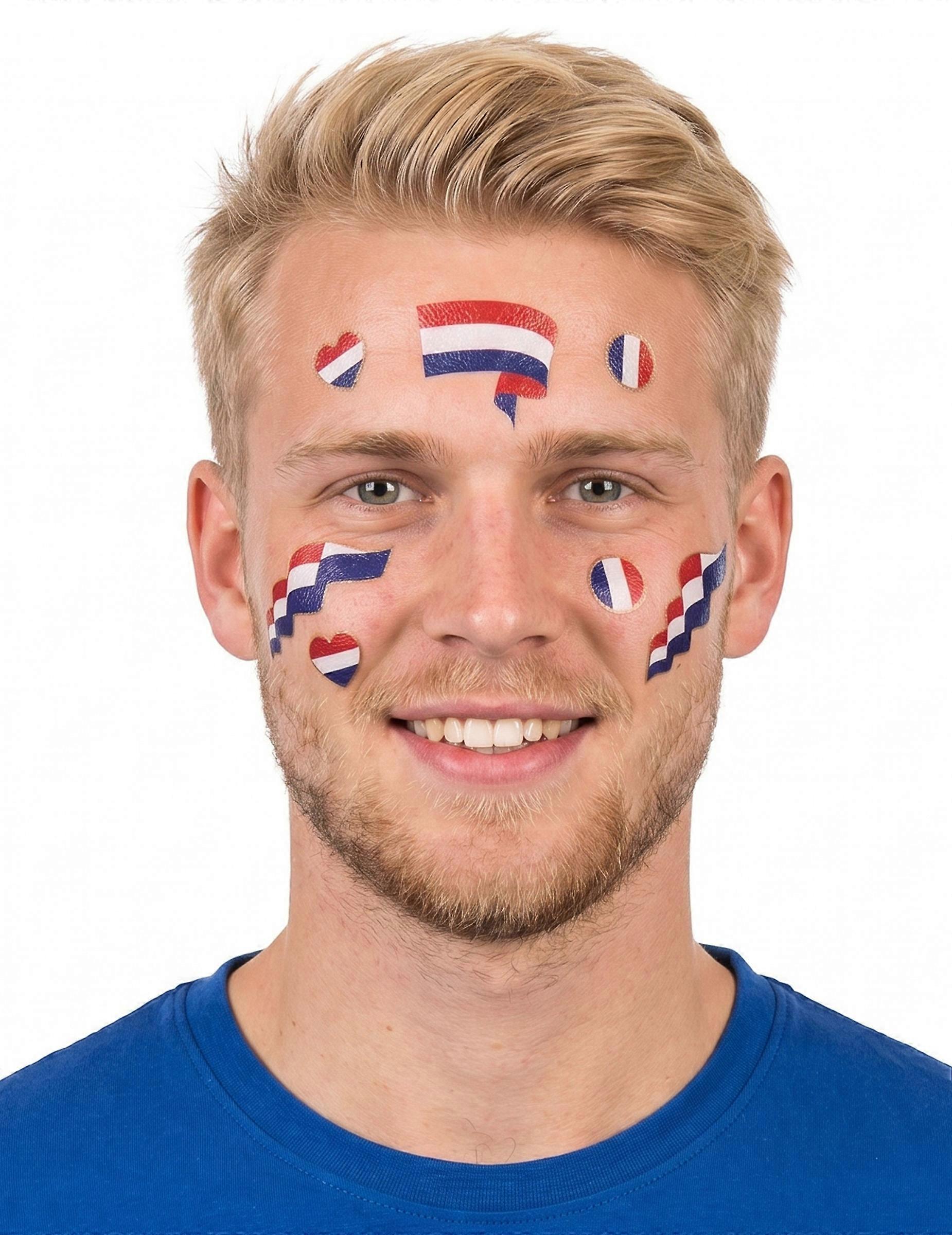 France / Netherlands supporter temporary tattoos