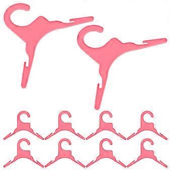 Pet Clothing Hanger Plastic for Drying 10Pcs Pink Puppy Clothing Rack