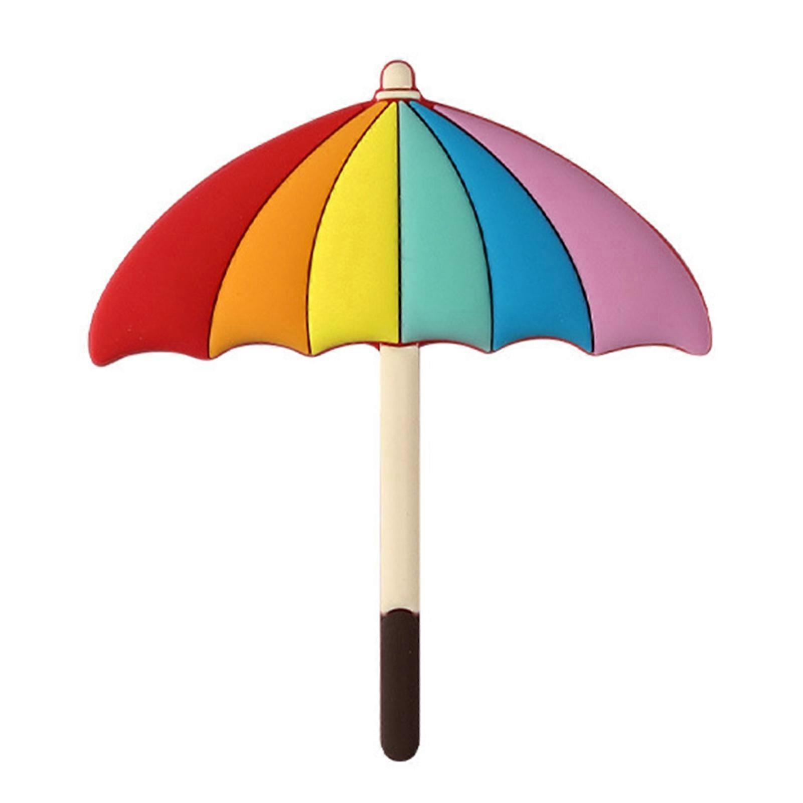 Rainbow Umbrella Balloon Magnet for Fridge with Bendable Hook