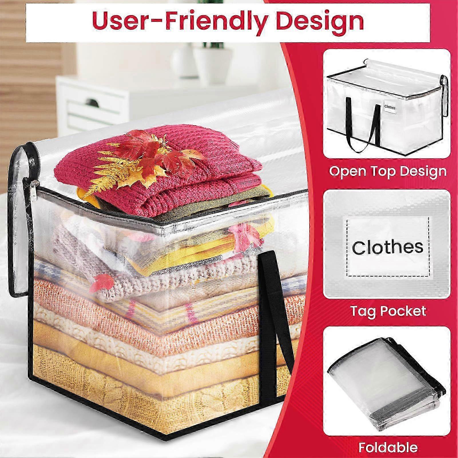 Foldable Heavy-Duty Clear Blanket Bag