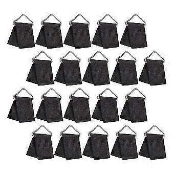 20 Sets Trampolin-Dreiecksschnallen, Metall-Dreiecksringe, V-förmige Dreiecksringe und Gurtband