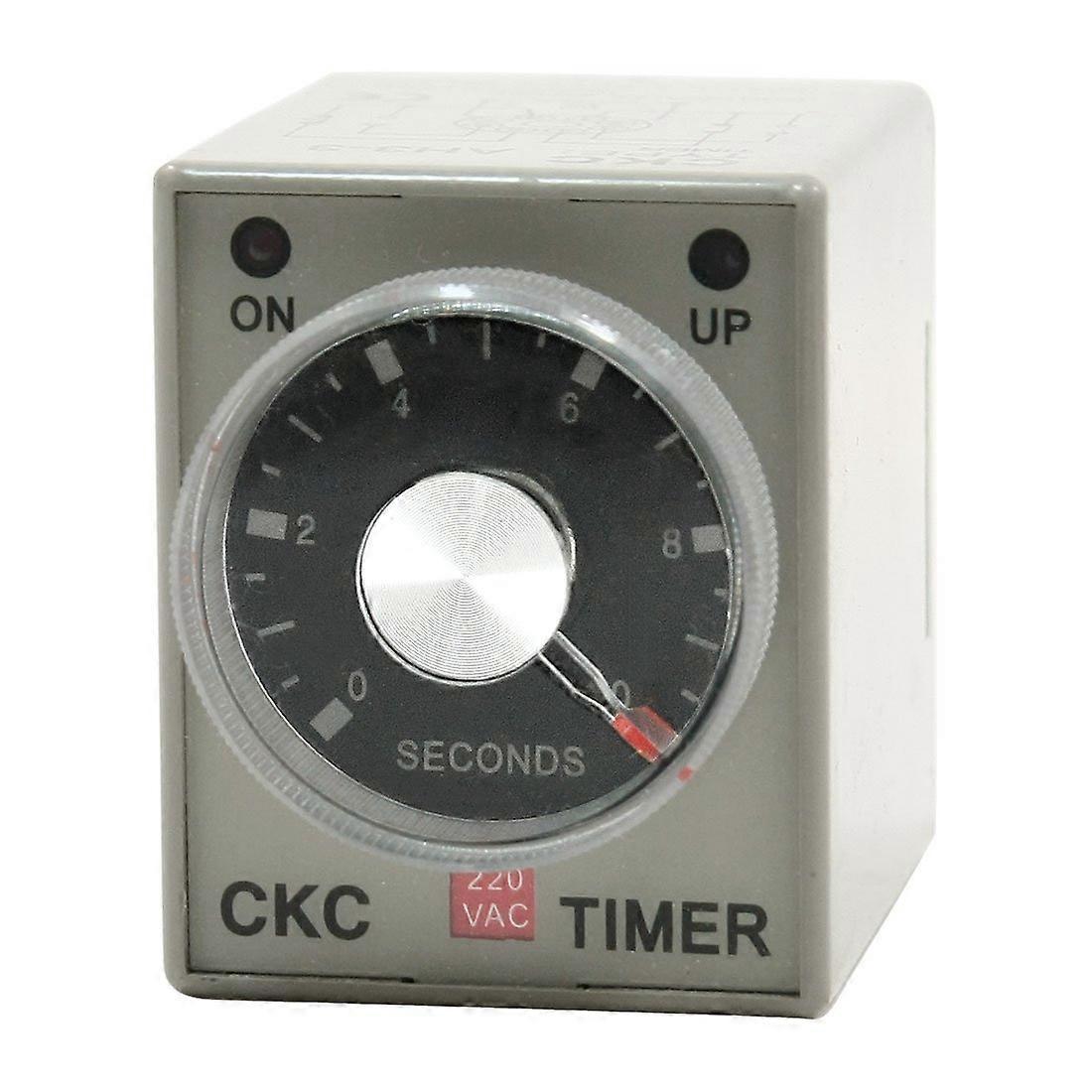 AH33 220V AC Time Delay Relay, 8 Pin DPDT Timer Relay with LED Indicator and Precise Time Control