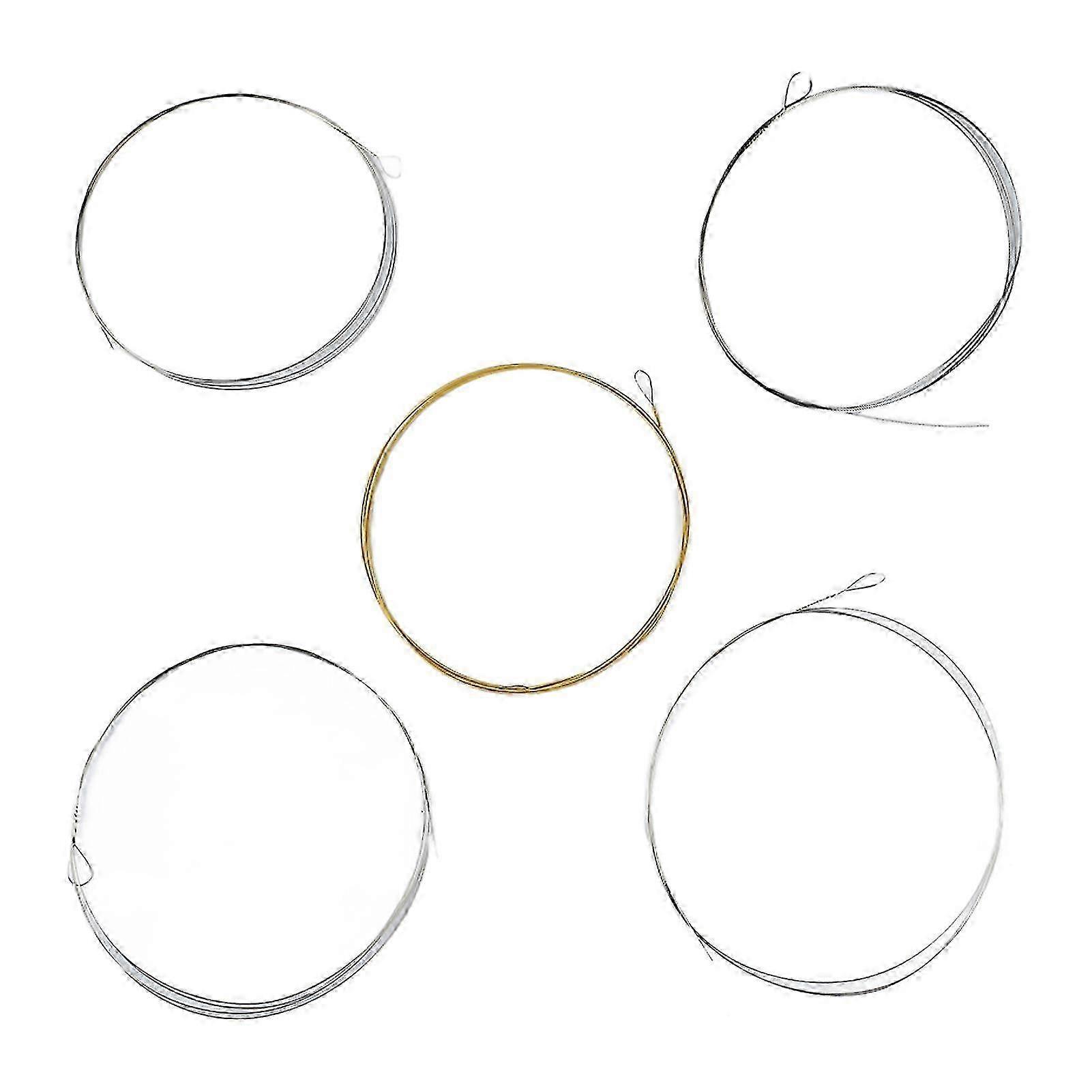 2024 5 String Banjo String Stainless Steel Full Resonance Thick High Notes Strings Replacement compatible with Percompatible withmance