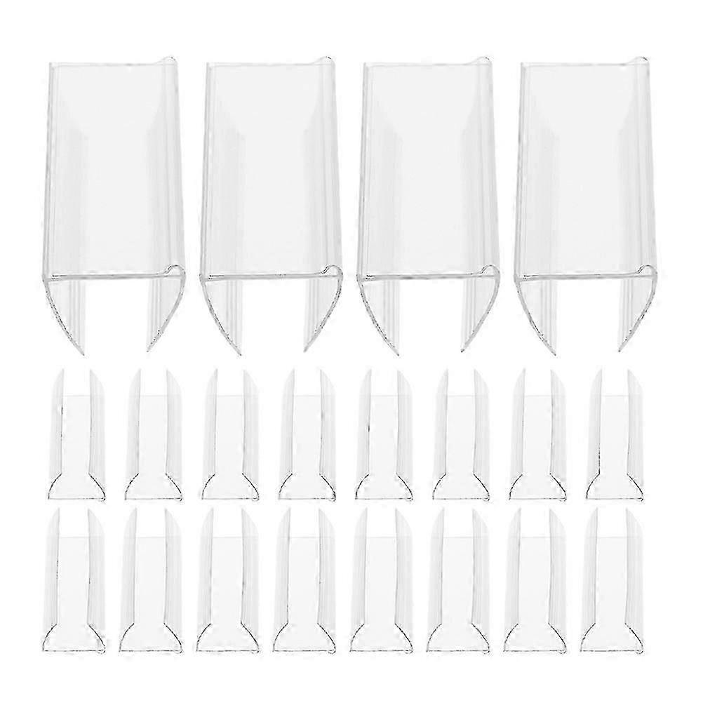 White PVC Price Tag Holders Compact