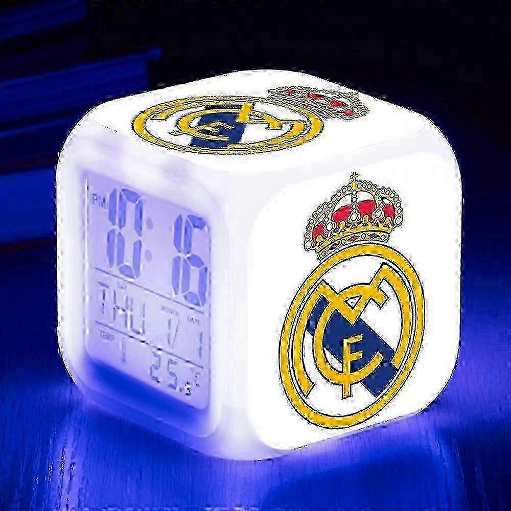 3-Side LED Alarm Clock With Temp