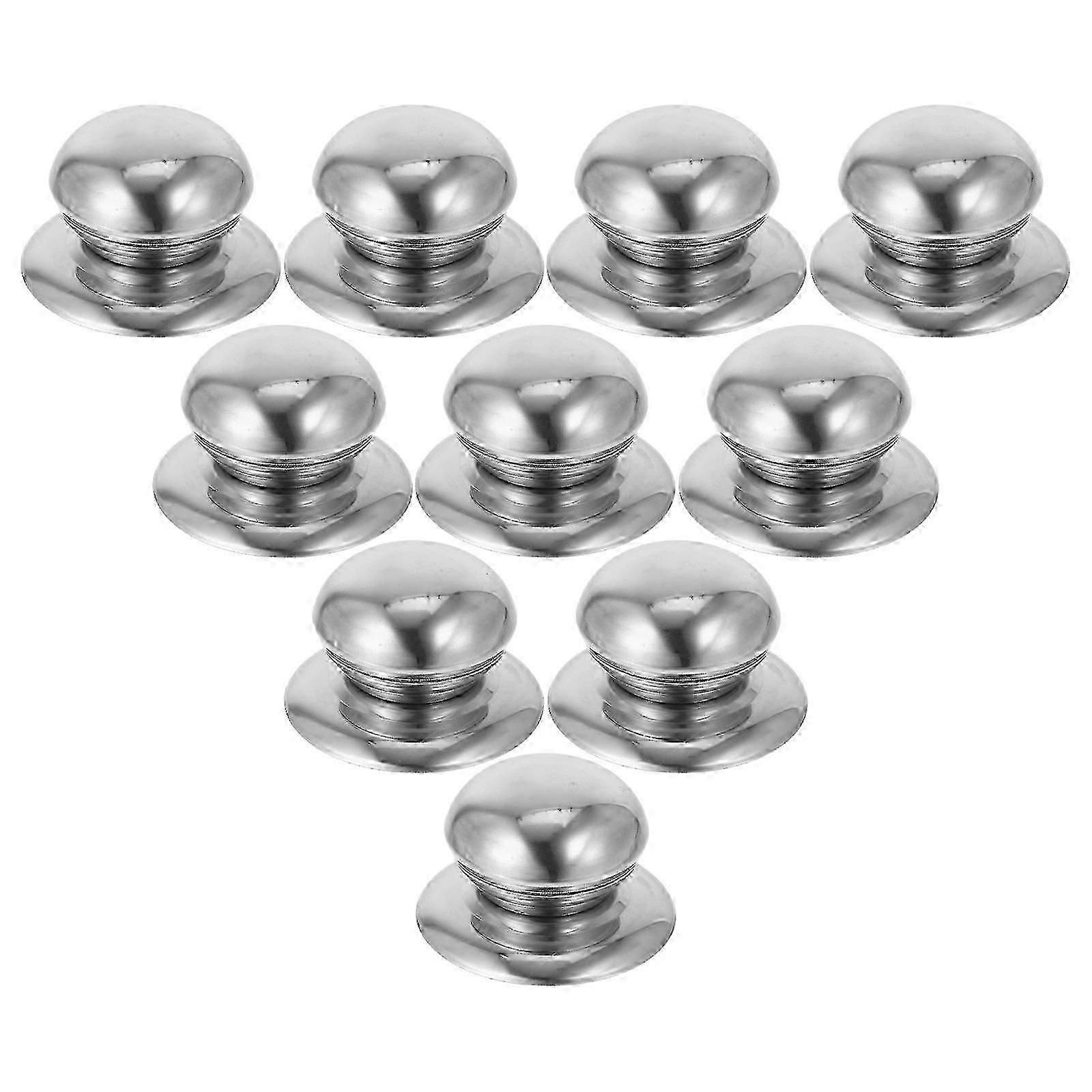 Stainless Steel Pot Lid Knobs compatible with Cooking Pot Replacement 10Pcs WI