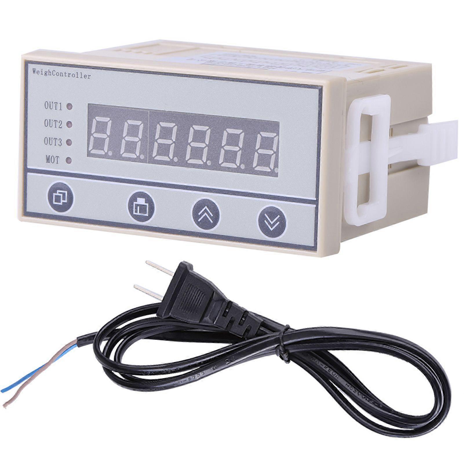 220V High Precision Weighing Controller Weight Indicator 6?Digit LED Display US Plug YEMAA