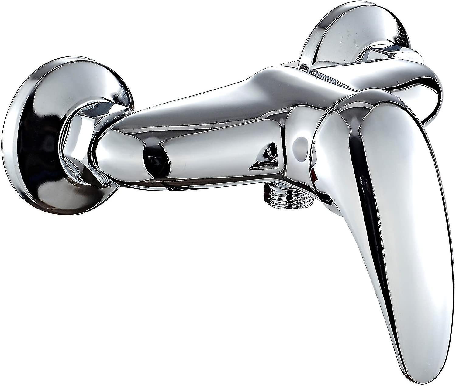 Modern Chrome Wall-mounted Shower Tap With Chrome Shower Mixer Tap