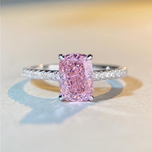 Radiant Cut High Carbon Diamond Ring For Women, Simple S925 Sterling Silver Promise Ring, Valentine's Day Birthday Gift Engagement Ring Proposal Ring,