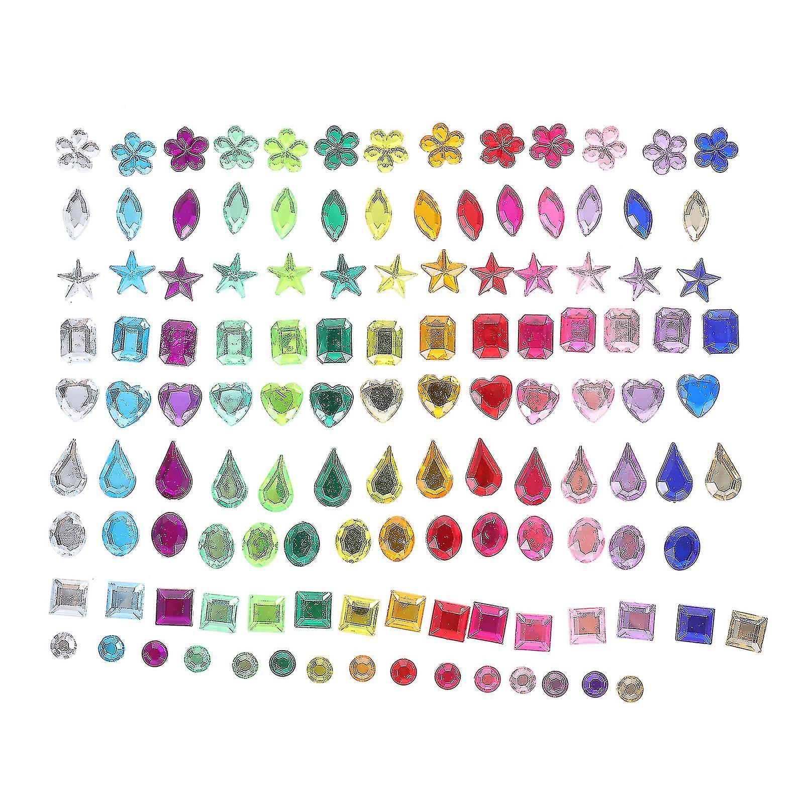1 Set Acrylic Flatback Rhinestones Special-shaped Acrylic Flatback Diamonds