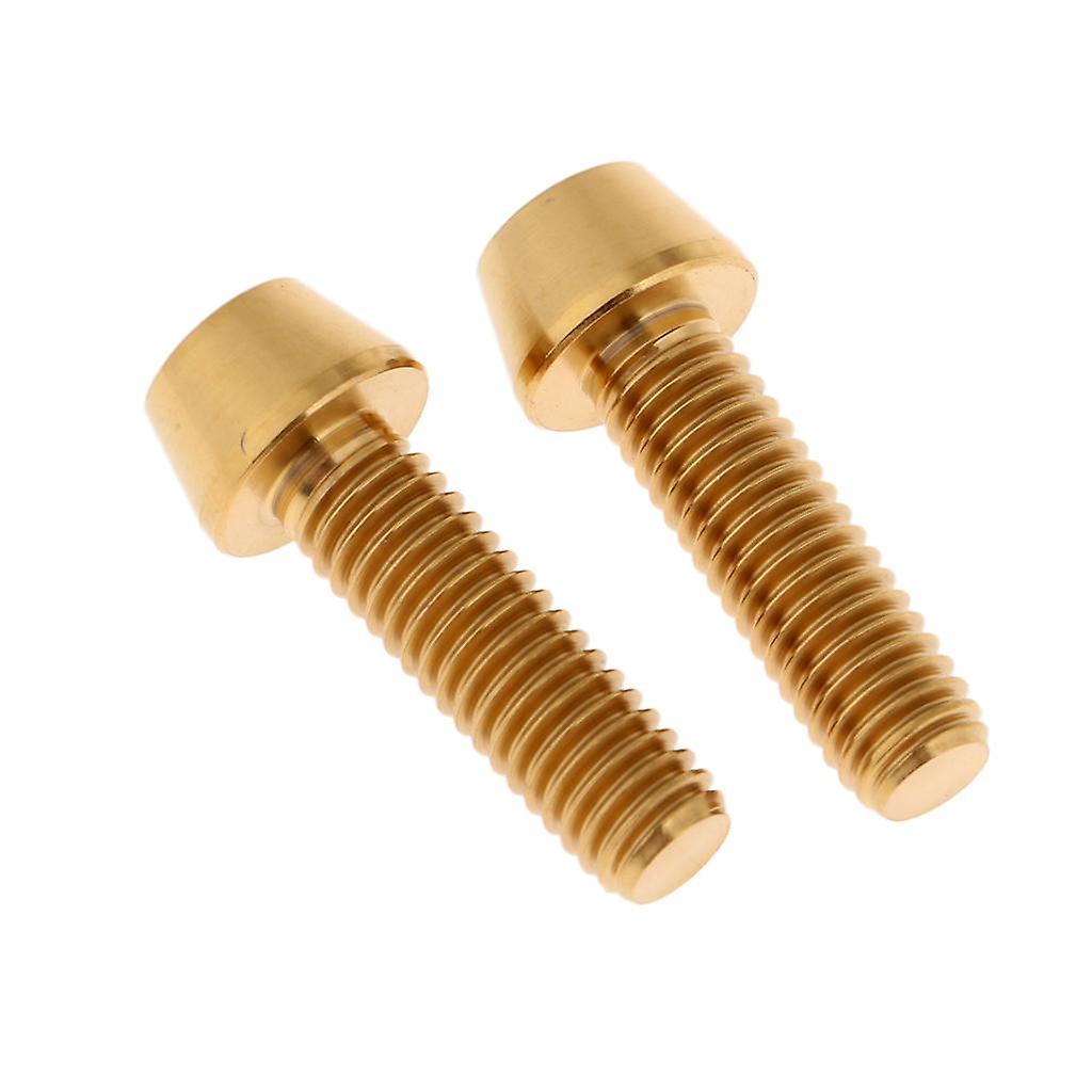 2x M6 Titanium Ti Screw Fairing Bolt Taper Conical Hex Head Rainbow M6x18mm