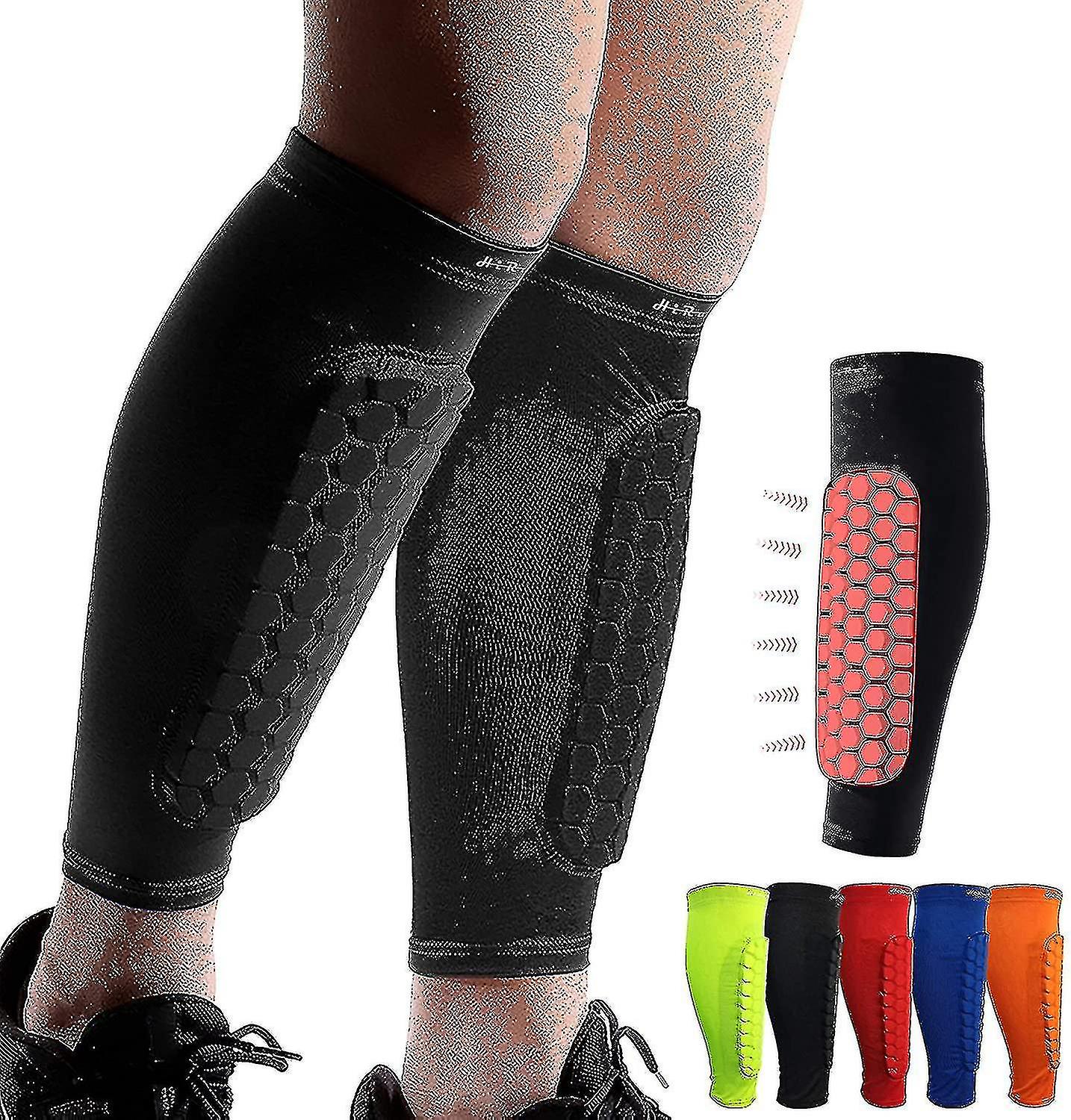 Fotboll Shin Guards Shin Pads för ungdomar vuxna, med honeycomb pads (1pair)