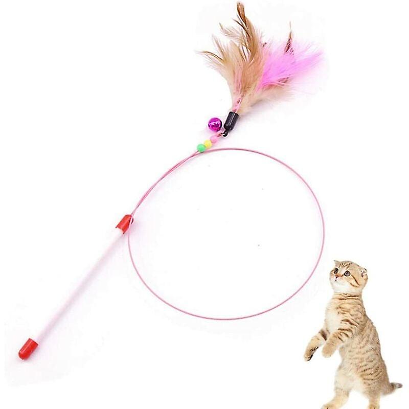 Cat Feather Toy Pet Training Teasing Interactive Toy Kitten Chaser for Exercise Play Fun