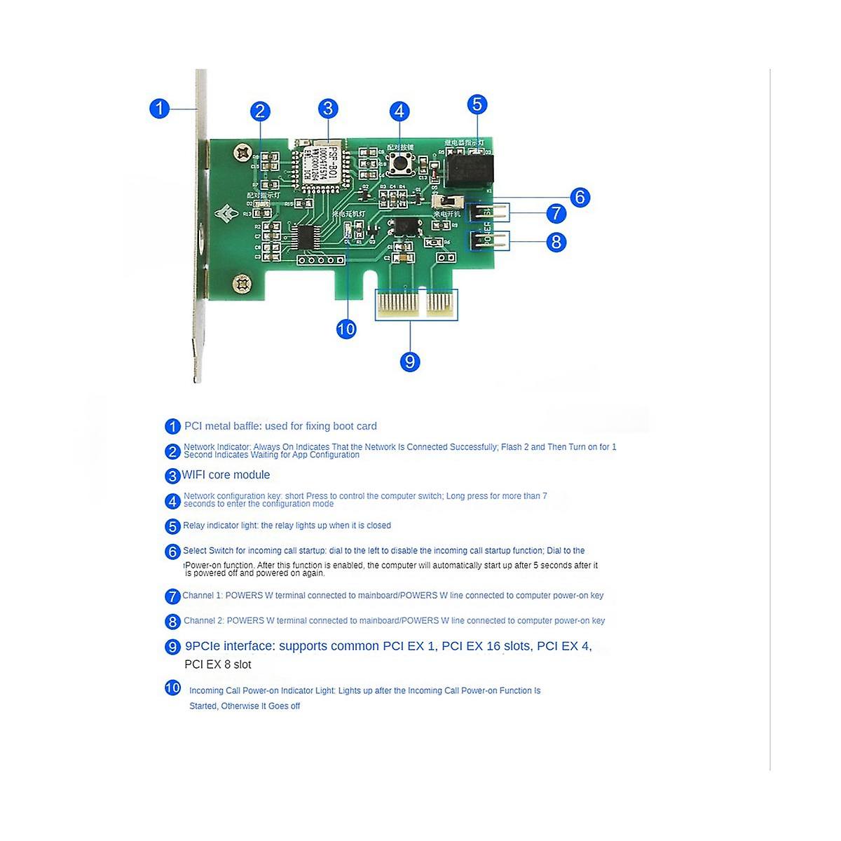 EWeLink WiFi Sans Fil Smart Switch Module De Relais PCI-E Commutateur de bureau Carte Redémarrer Interrupteur Allumer/OFF