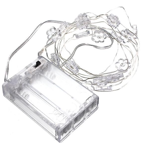 2M 18 Led Hex Flower Battery Operated Xmas String Fairy Lights For Party & Wedding Decor