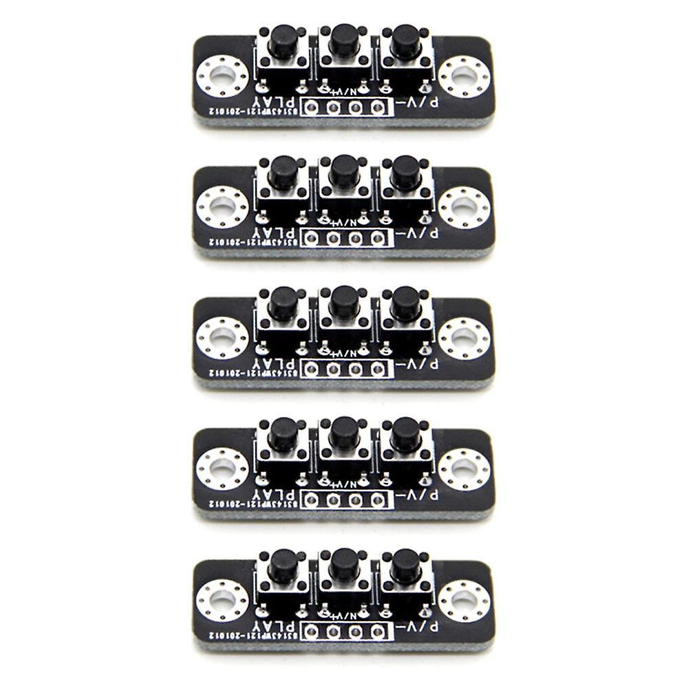 5pcs 3-bit Key Module Mcu External Key Module Switch Board Bluetooth Power Amplifier Key Board